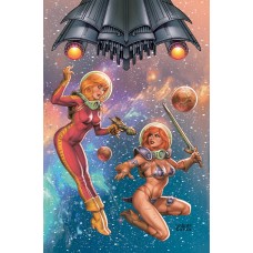 RED SONJA BARBARELLA #1 CVR J JOSEPH MICHAEL LINSNER LTD VIRGIN VAR